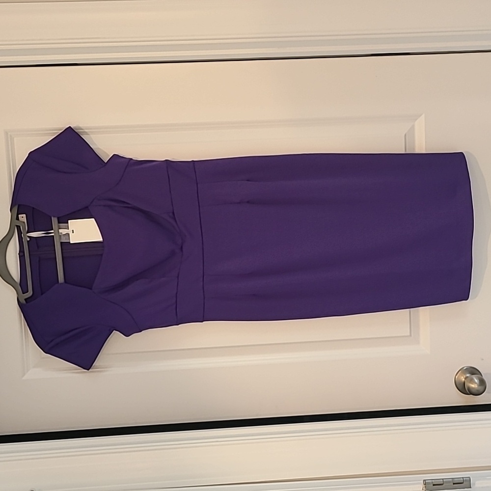 Grace Karin Purple a-line midi dress